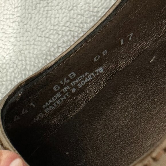 COLE HAAN Bronze Woven Leather Ballet Flats - Size 6.5 - Picture 5 of 6